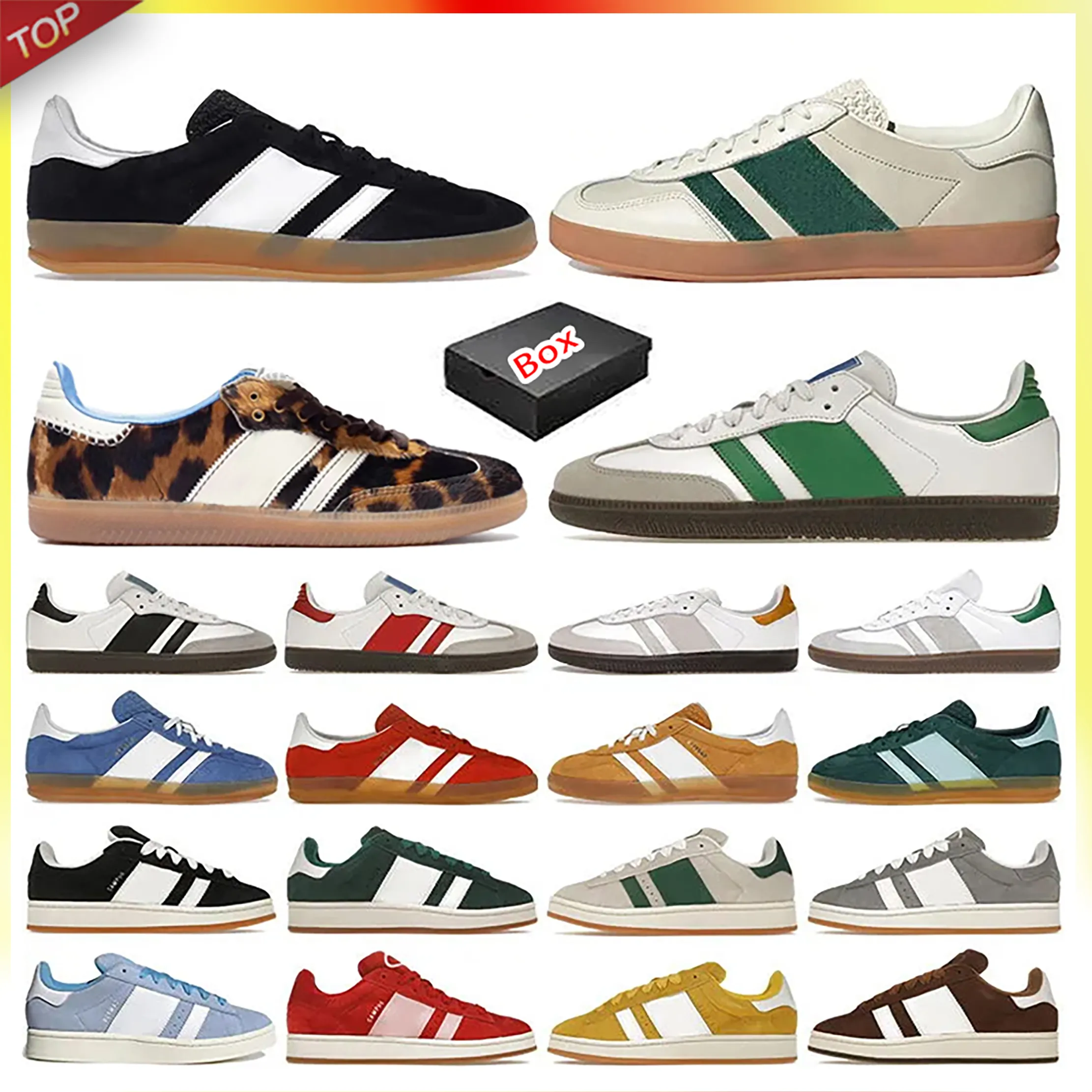 Diseñador de balonmano de zapato Vintage Spezial Entrenadores Sporty and Rich Wales Bonner Sier Black Gum Leopard Pony Vegan OG Adimatic Insiling Bermudas Plataforma Bermuda