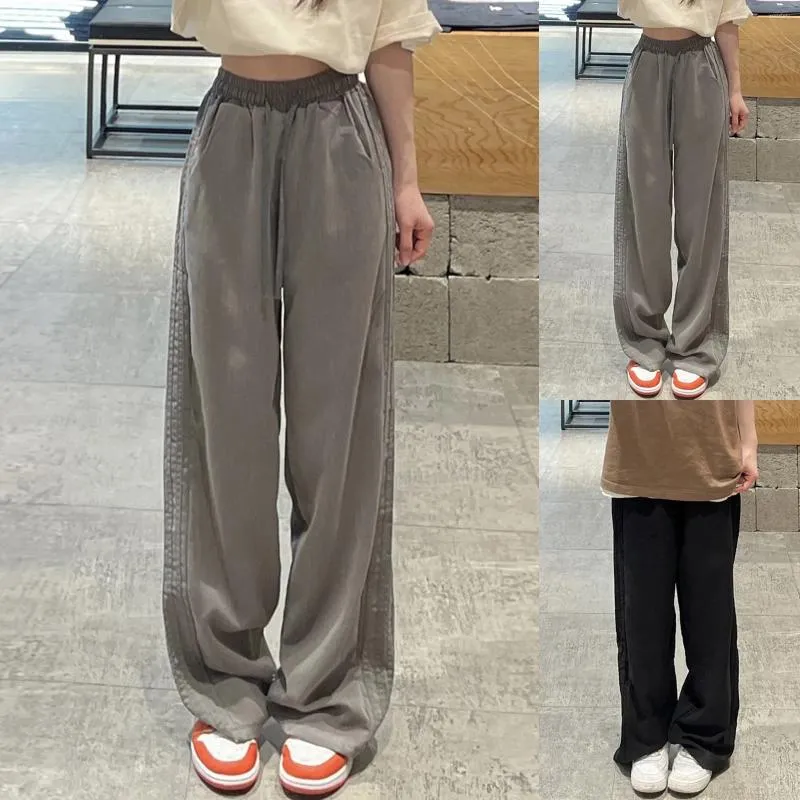 Frauenhose Vintage Side Stripes lässig losen Abdeckung Fleisch Western weites Bein mit hoher Größe langer Yoga für Frauen