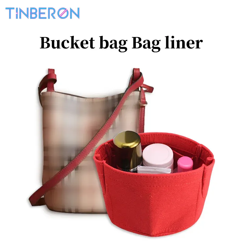 케이스 Tinberon Bag Organizer 삽입 버킷 백 펠트 지갑 주최자 삽입 화장품 가방 휴대용 메이크업 핸드백 내부 저장