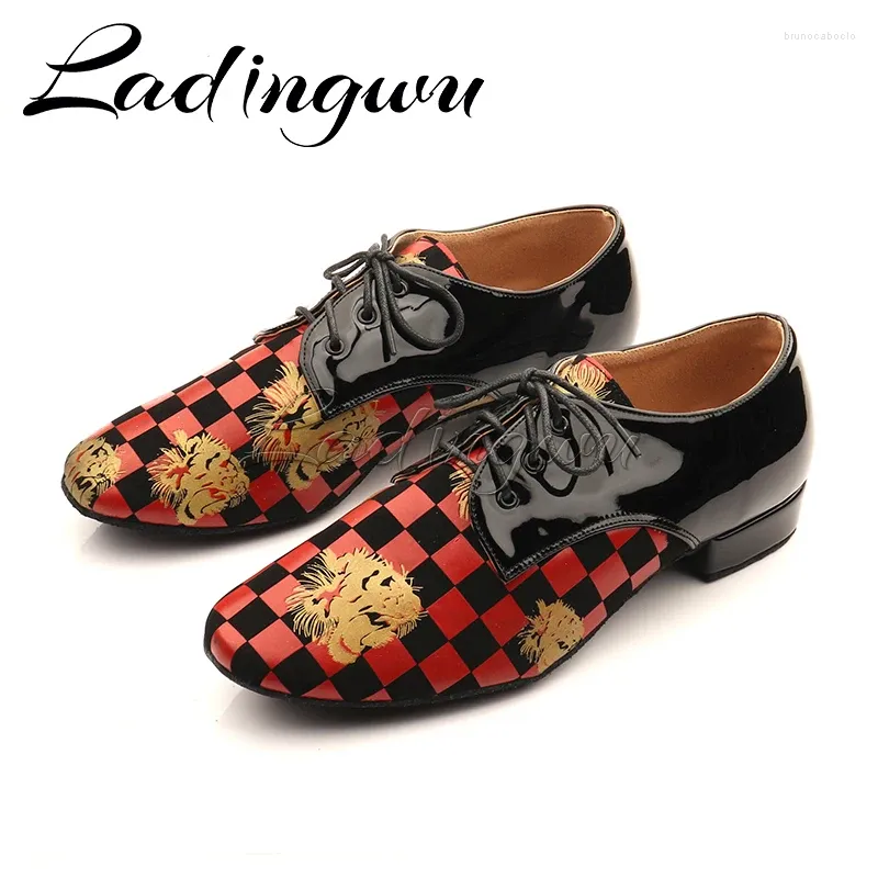 Dance Shoes Ballroom Latin Men Jazz Sneakers For Low Heel Professional Or Practice Dancing Large Size 38-50