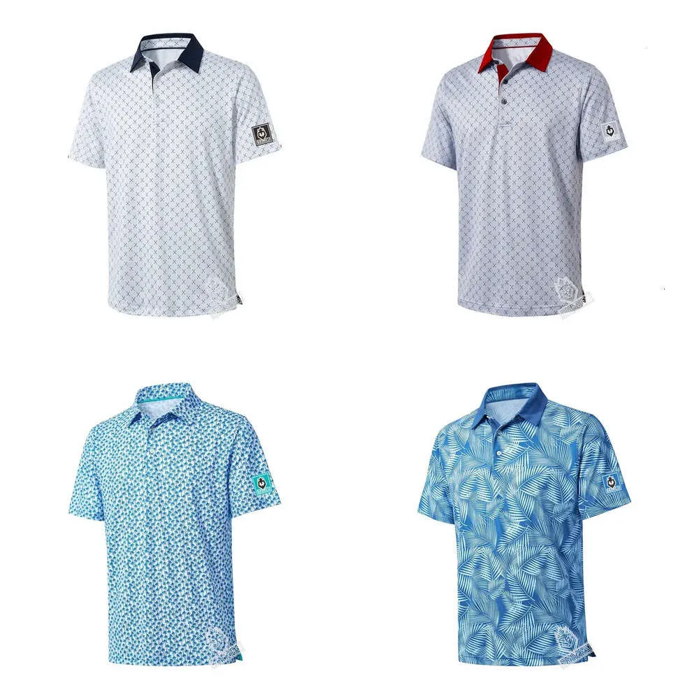 폴로스 남자 남자 패션 패션 인쇄 폴로 여름 짧은 소매 야외 골프 셔츠 경주 최고 퍼포먼스 캐주얼 퀵 드라이 티셔츠 230814