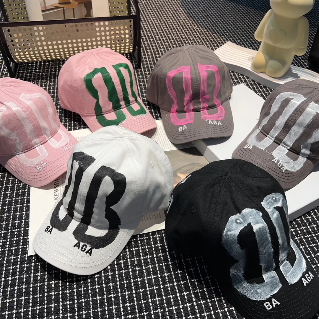 Fashion Designer Caps Herren Frauen Süßigkeiten Farben Graffiti Baseballkappen Modebrief Sticker Sonnenhut Luxus Ball Cap Outdoor Street Hut Verstellbare Größe