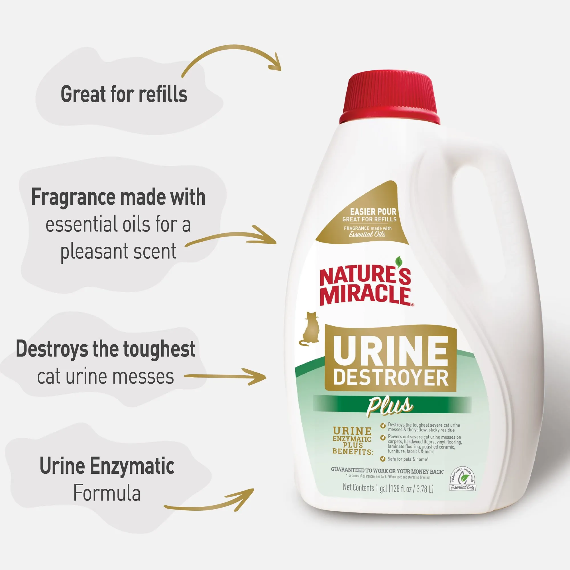 Cat Pee Enzyme Cleaner Nature's Miracle Cat Urine Destroyer
