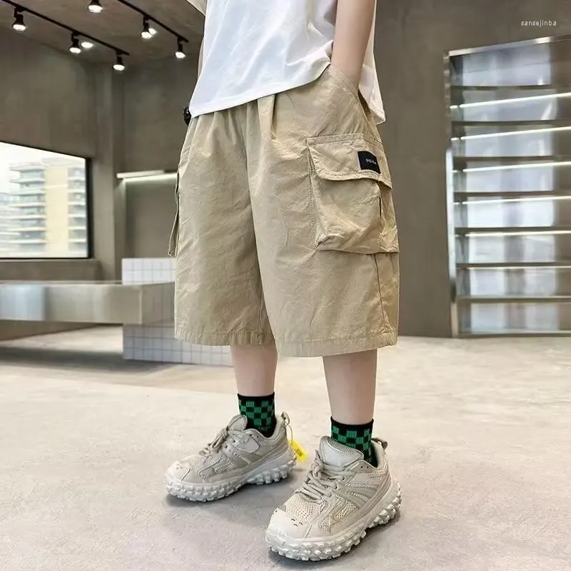 Trousers Boys Half Pants Summer Children's Clothing Cargo Casual Large Size Sweatpants Fashion Pockets