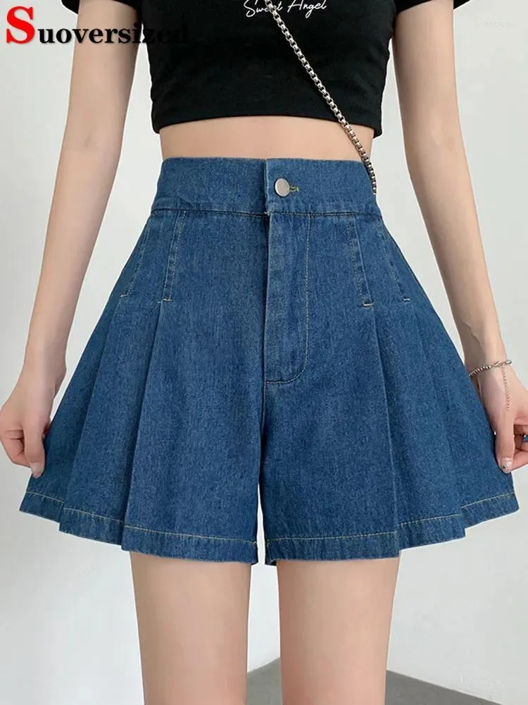 Dames shorts Summer High Taille Denim Women Casual Vintage Baggy Jean Pantalones Cortos Streetwear Koreaans Wide Been Short Pants