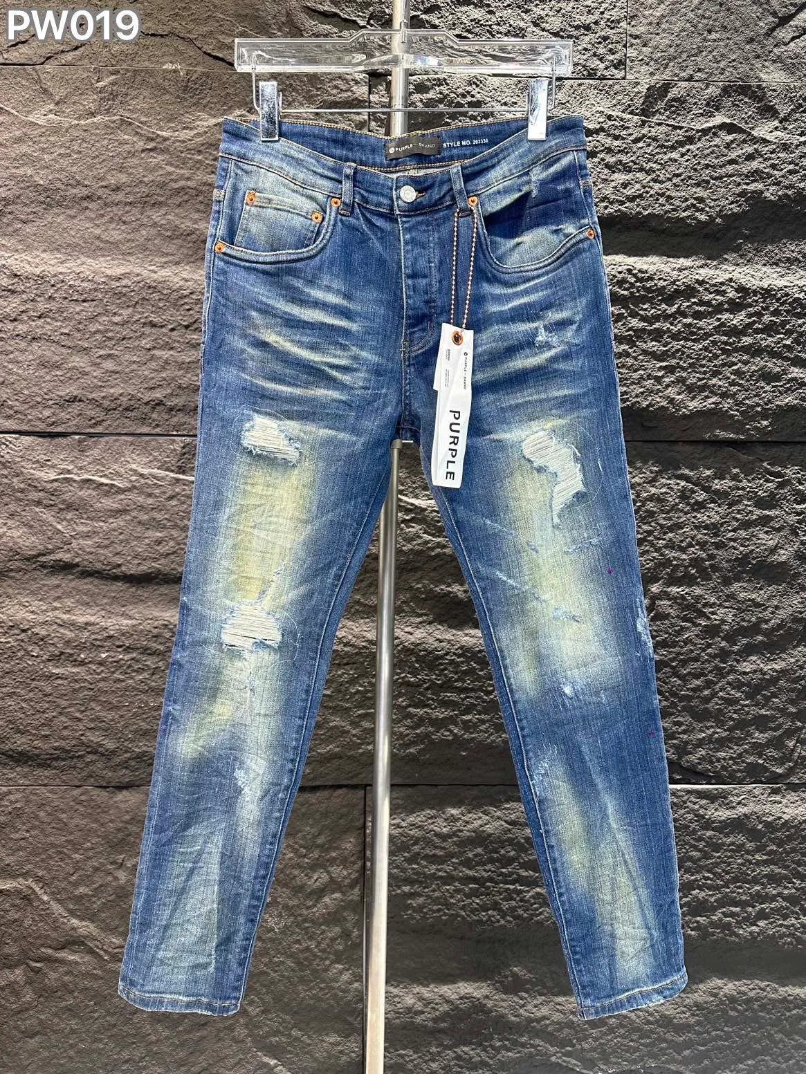 2024 jeans viola nuovi jeans designer per donne e uomini pantaloni di moda di marca alla moda uomini strappati jeans slim fit primavera estate pantaloni hip hop streetwear jeans