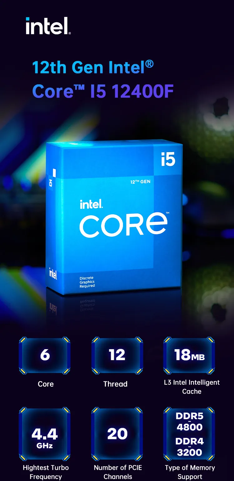 B660M Motherboard & CPU Combo: i5 12400F & 16GB RAM