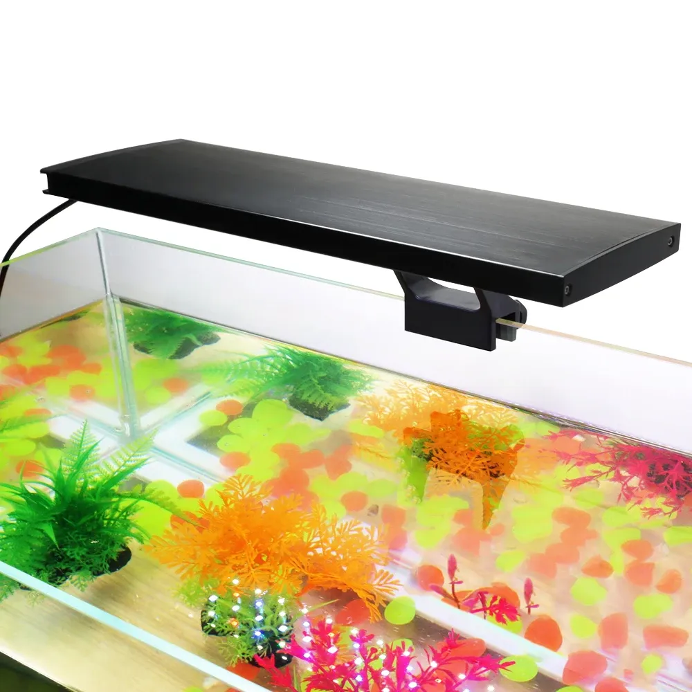 Akvarier 110V240V 24/7Aquariums Lights Full Spectrum justerbar LED -ljus fisktankdekoration Aquatic Plant Growth Waterproof Lighting