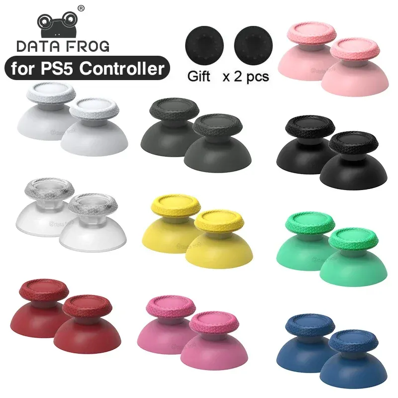 Högtalare Data Frog 3D Joystick Caps för PlayStation 5 Ersättning THUMBSTICKS -knappen för PS5 Analoga stickknappar Kontrolltillbehör