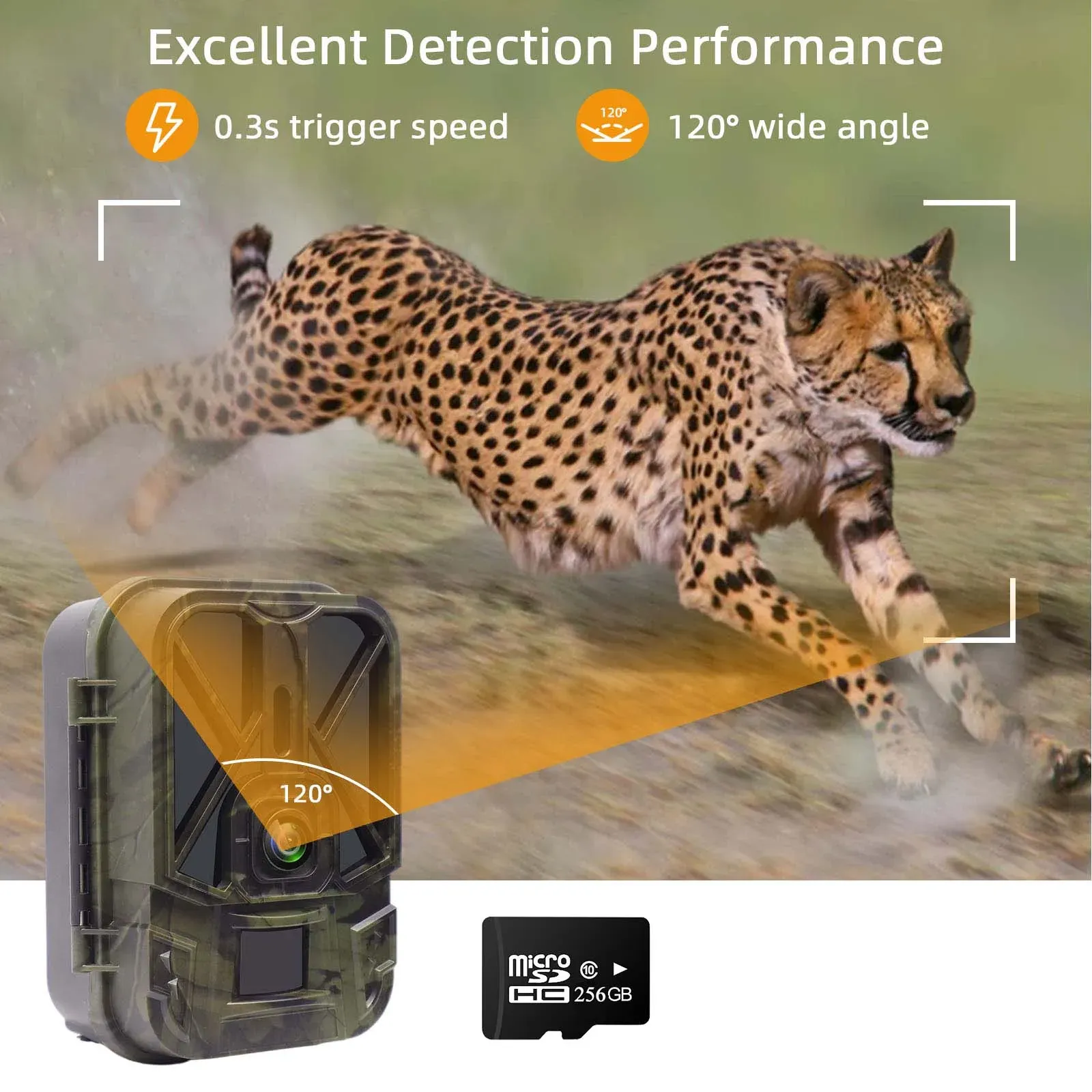 Cameras 4G Live Video Hunting Trail Camera with 10000mAh Lithium Battery, Wireless App, Cloud Service, 36MP 4K IR Night Vision Device