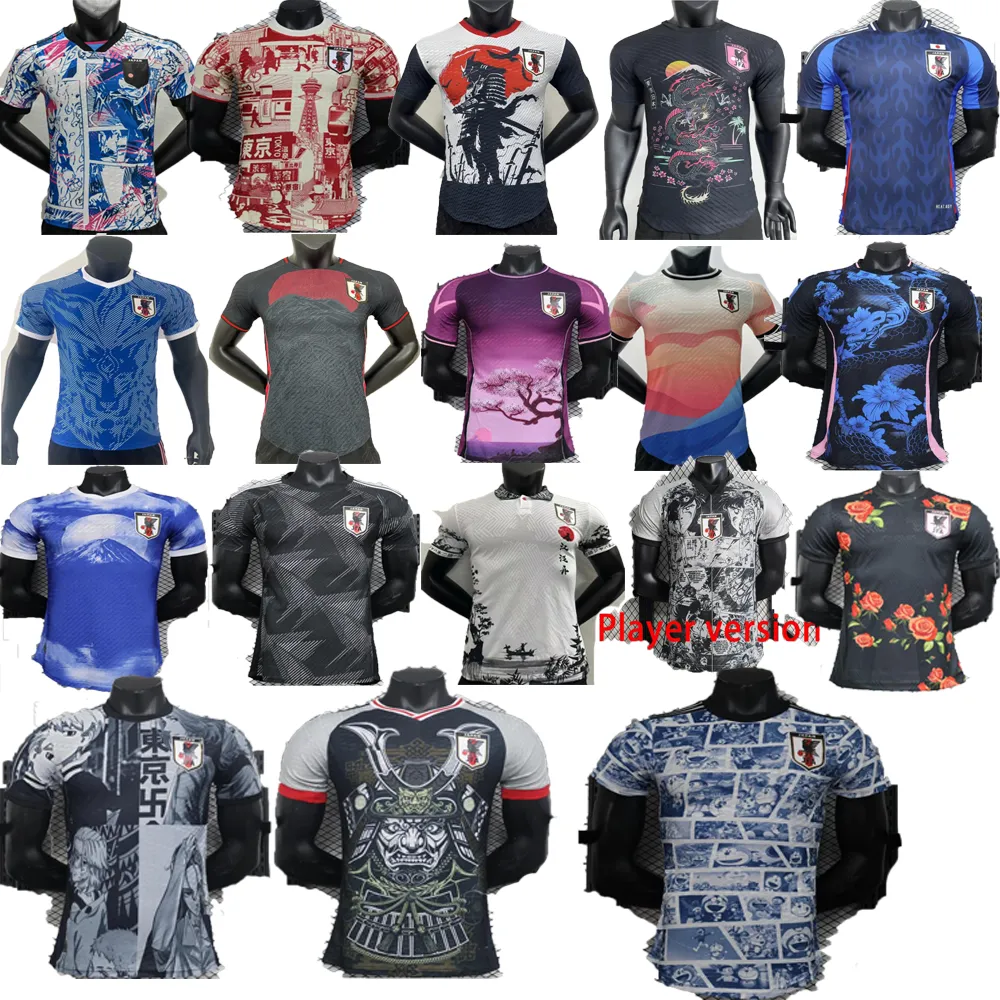 23 24 25 Man Football Shirt Player Version Cartoon isagi atom tsubasa minamino asano japan doan kubo ito japonais uniforme spécial Mount fuji villes Maillot de foot