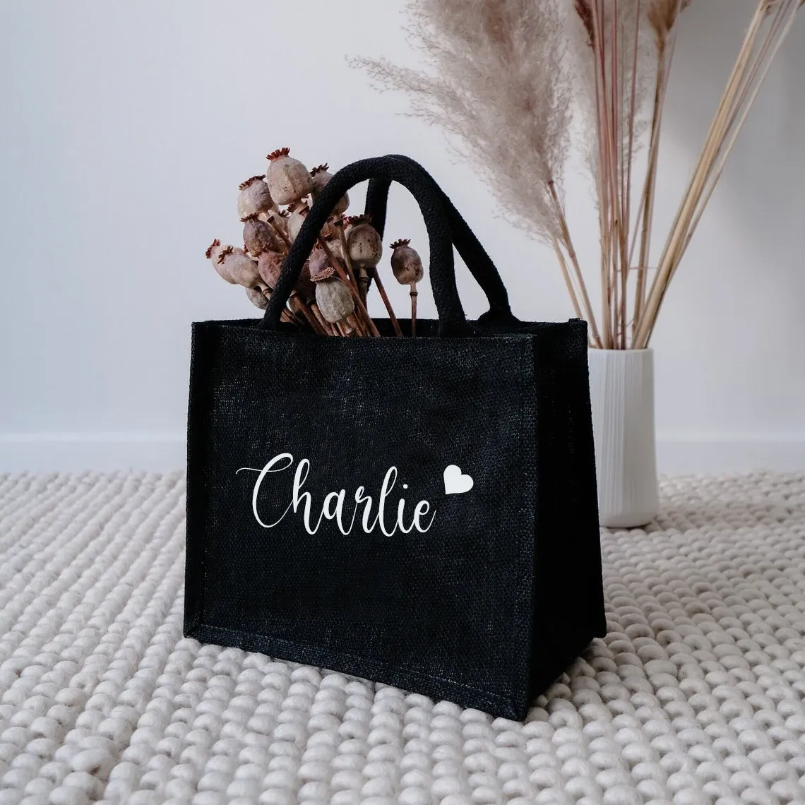 Bags Personalized Bridesmaids Beach Jute Tote Bag, Custom Bridal Shower Party Wedding Gifts, Burlap Ecofriendly Shopping Tote Bags