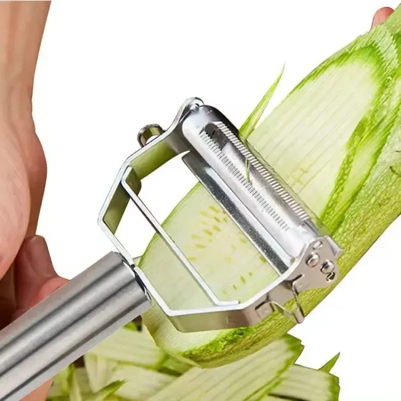 Vegetable Peeler Stainless Steel Melon Planer Double-Head Peeler Household Kitchen Multiple-Function Fruit And Vegetable Peeler