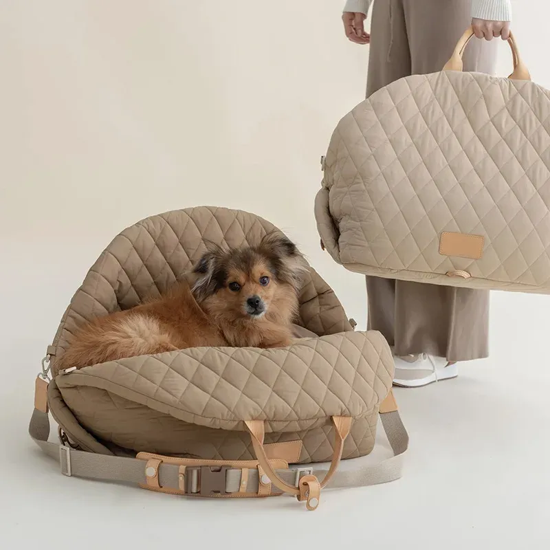 Tassen hondendrager handtas huisdiertas luxe autostoeltje reisbed voor kleine honden kat draagbare wasbare wasbare puppydrager totte pet booster