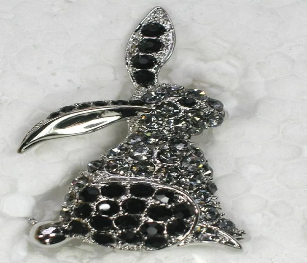 Hela Crystal Rhinestone Easter Bunny Rabbit Pin Brosch C1849229988