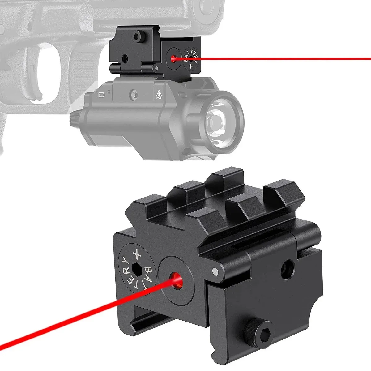 SCOPES MINI 20 mm Red Dot Laser Sight Scope Mount Set för pistol Pistol Rifle Airsoftscope Hunting Accessories