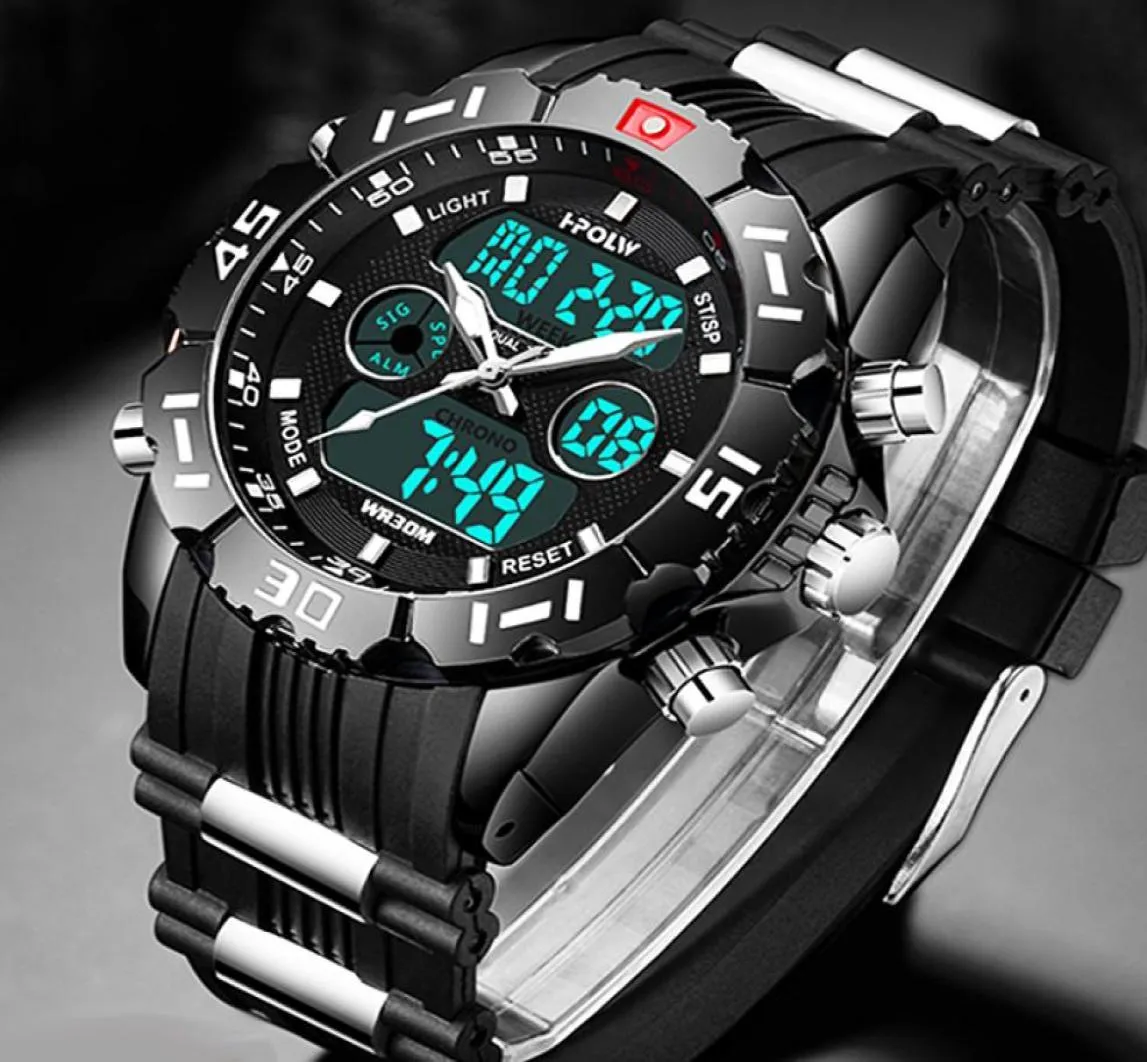 Fashion Sport Super Cool Men039s Quartz Digital Watch Men Sports Watchs Hpolw Luxury Brand Led Winal Waterpronation Bristwatche4730823