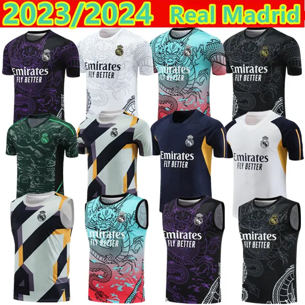 2024 2025 Suite de formation survêtement du Real Madrids Vini Jr Bellingham 23/24/25 Real Madrides Hommes à manches courtes Vainqueur de football Chandal Futbol survivant