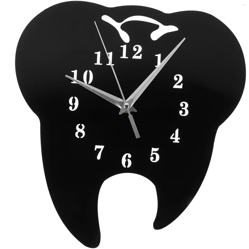 Relojes de pared Reloj en forma de diente Decoración retro mute mute