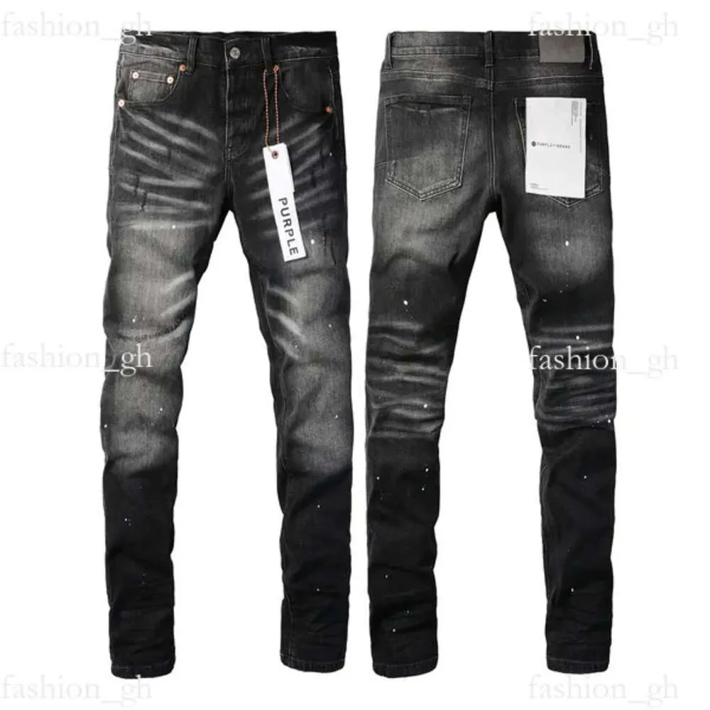 Jeans de marque violette violet pour hommes Skinny Men de bikers en détresse Ripped Womens Black Grey Sweet Pantal