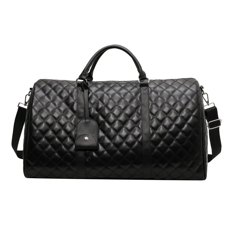 Bolsas Bolsas de Viagem Plaid Black Bolsa de Viagem Masculina Menina de Trip Short Trip Sacos para Empresa Mulheres Bola Bola Luxo Carregar On Bolsa de Magagem Handal