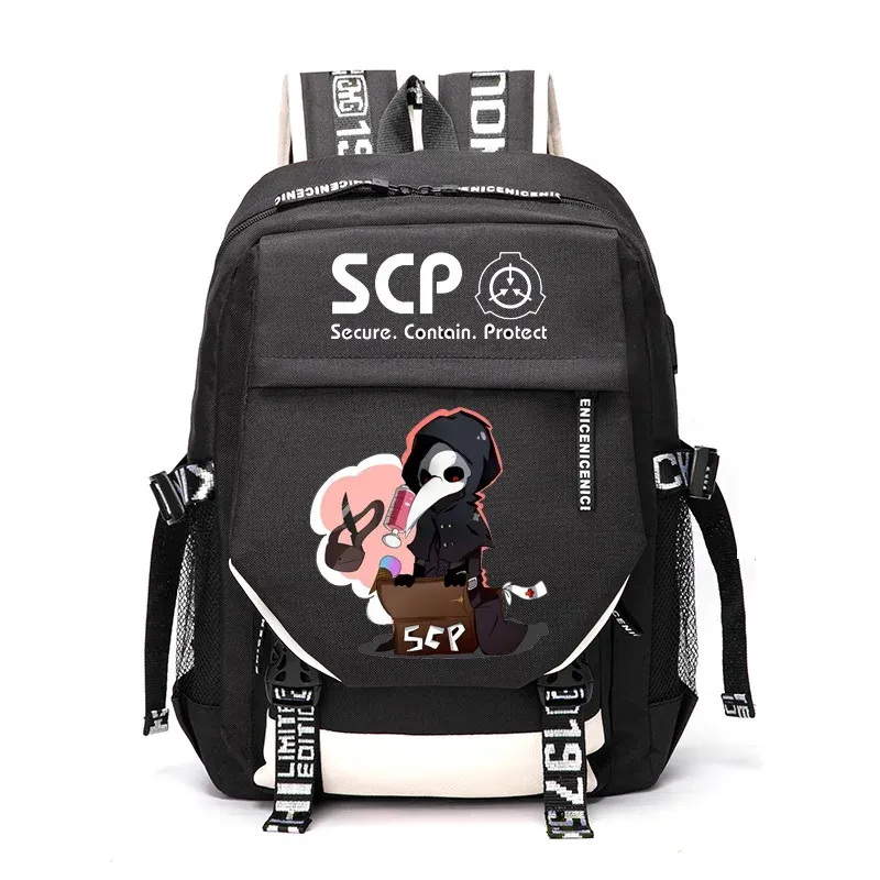 Rugzakken anime cartoon cosplay SCP Foundation 096 009 173 Outdoor Travel Rucksack Casual Schoolbag Student Backpacks
