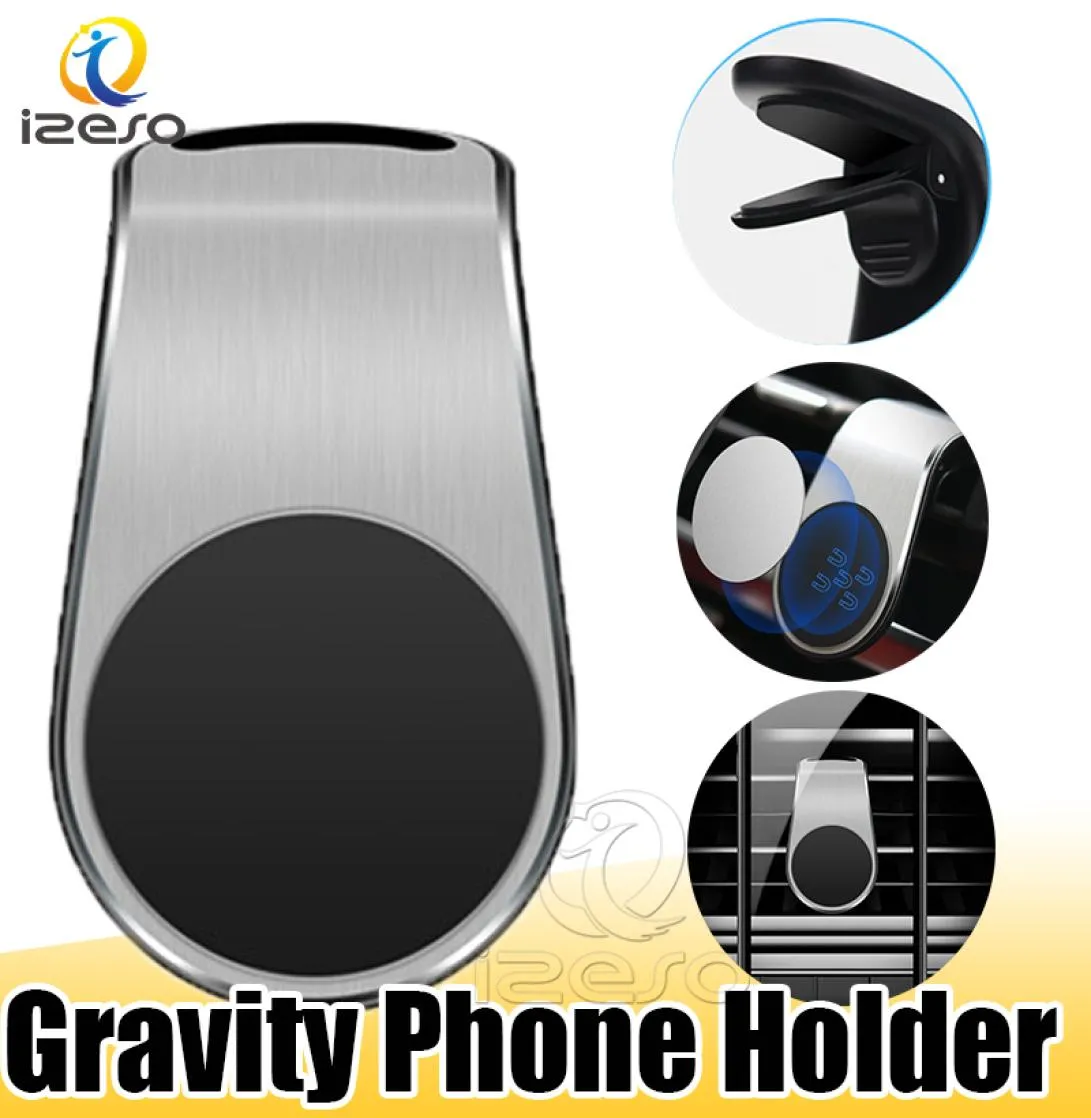 F3 Air Outlet Strong Magnetic Car Holder Portable Designer Mini Bracket för Samsung Note 10 Huawei Mate 30 Pro Car Phone Mount Ize6796691
