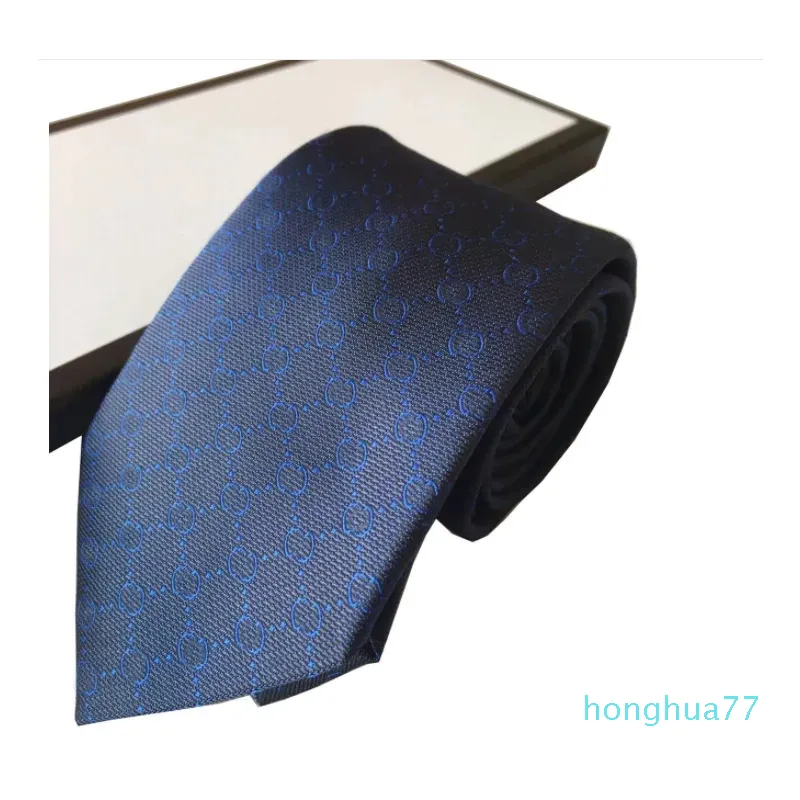 Designer Tie Mens Silk Necktie Male Business Neckties Letter Embroidered Krawatte Luxury Neck Ties