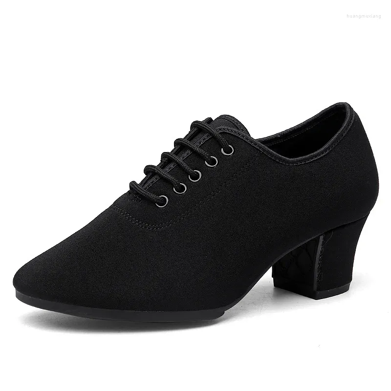 Buty taneczne damskie tkaninę Oxford tkanin dla dorosłych trening dla dorosłych na kwadratowy taniec nauczycieli butów