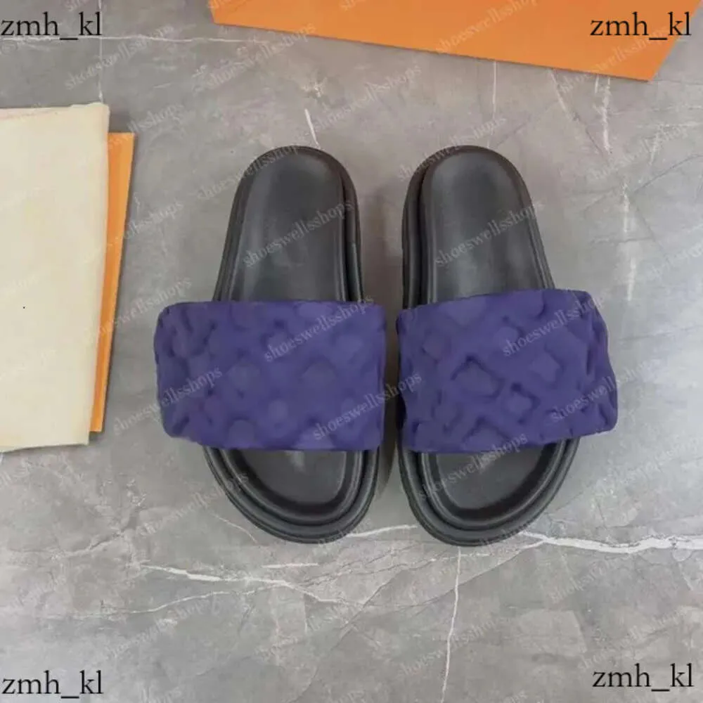 LouiseviutionBag Sandały Projektowanie poduszek basenowych Sandały Pary Kapcie Mężczyźni Sandały Sandały Sandały Lato płaskie buty plażowe Kapcie łatwe do noszenia w stylu Slajdy Buty 742