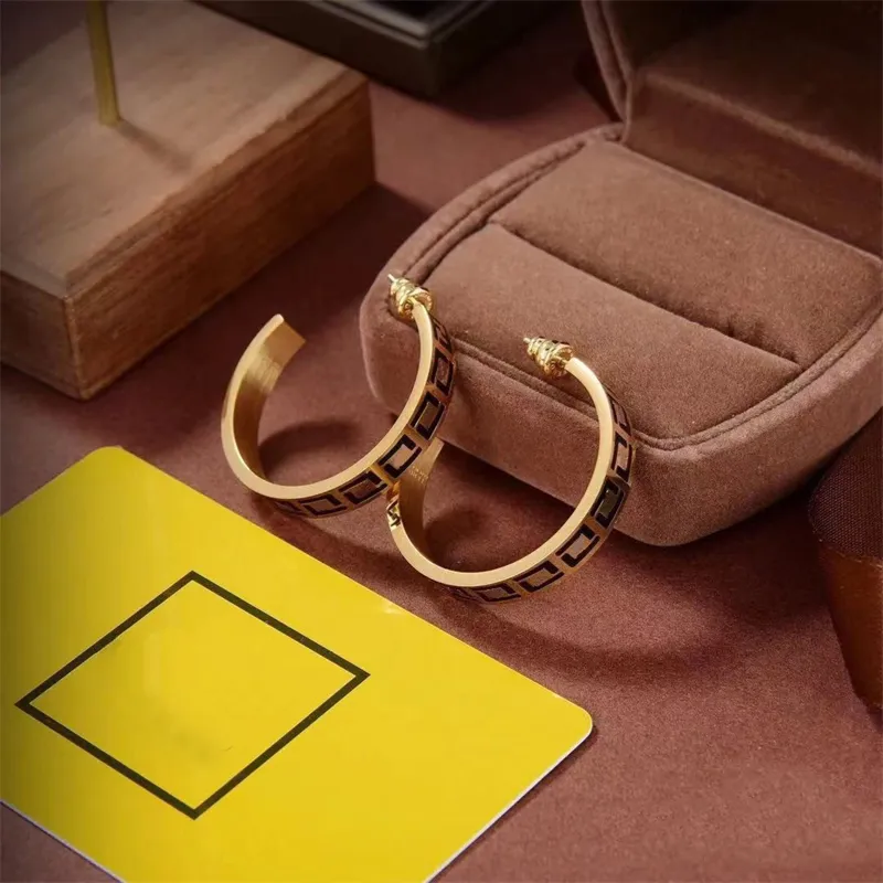 Designer Gold Letter F Designer Frauen Gestüt Ohrring Top -Qualität Vintage Sier Edelstahl -Ohrringe Juwely Geschenk