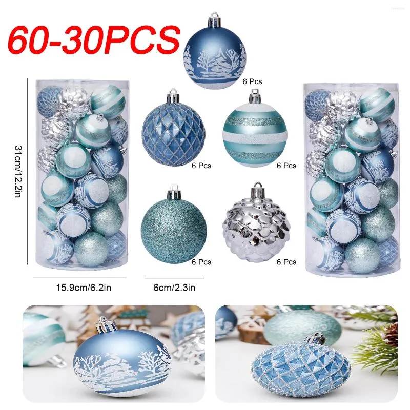 Party Decoration 60/30st Christmas Ball Tree Ornaments for Home Decor Halloween Year Navidad Pendant Accessories