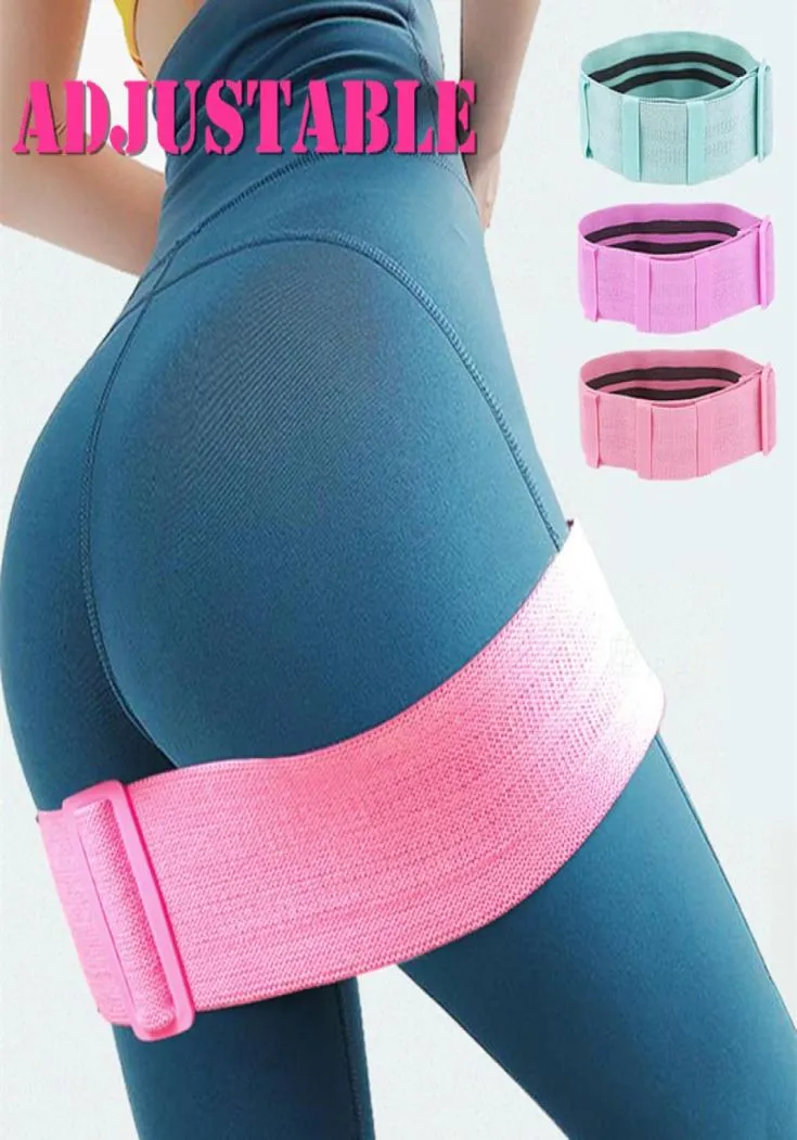 Adjustable Elastic Hip Booty Bands Anti Slip Resistance Bands Thick with Inner Grip Strip for Fitness Legs Butt Glute Workout Y2008957444