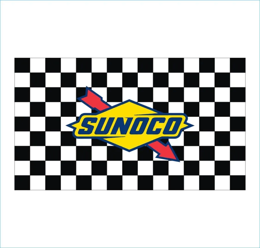 Anpassat digitalt tryck 3x5ft flaggor Race Racing Mahwah Sunoco Cup Series Event Checkered Flag Banner för spel och dekoration9655015