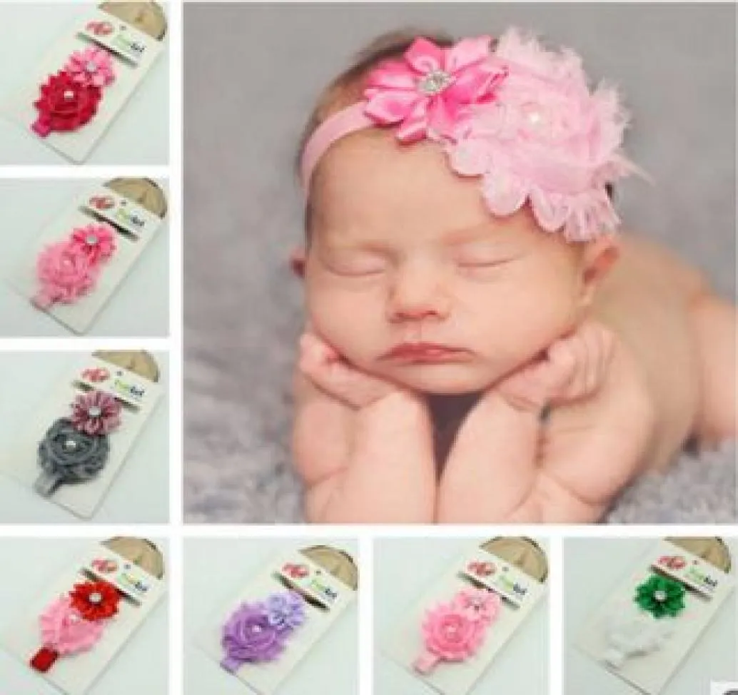 Pretty Baby Hair Accessories för spädbarn Baby Lace Big Flower Bow Princess Babies Girl Hair Band pannband Baby039S Head Band Kid3106956