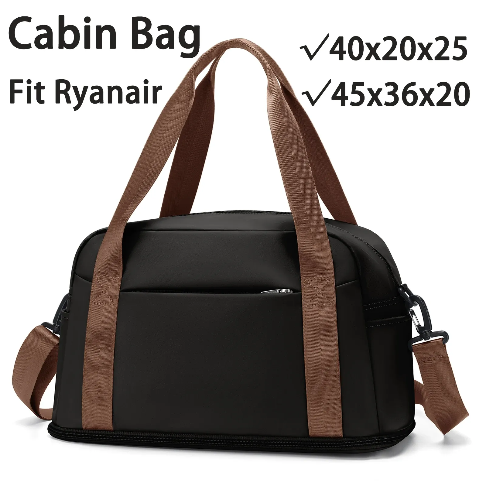 Tassen Cabin Bag 40x20x25 Ryanair, 45x36x20 Grote maximale handbagage voor mannen en vrouwen, sportwekenweekender tas, reisduffelzak