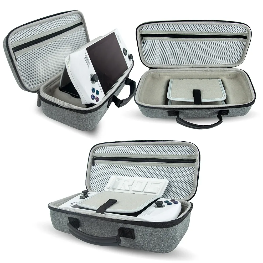 Cases Eva Handheld Game Console Bag Shockproof Game Console Protection Bag Inner -ondersteuning met Mesh Bag voor Asus Rog Ally