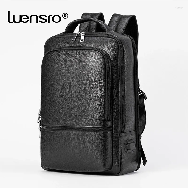 Sac à dos Men USB recharge de 15,6 pouces sac à dos pour ordinateur portable sac à dos pour adolescents garçons voyage masculin mochila