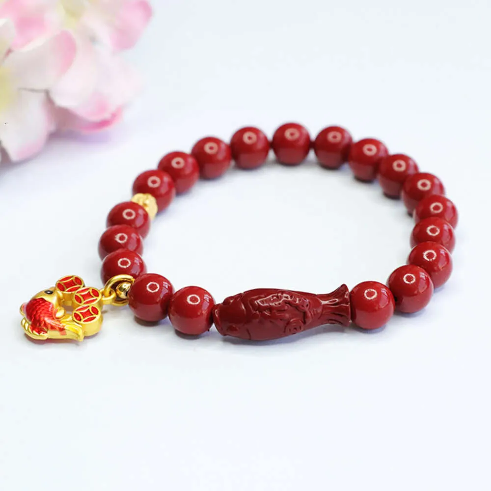 Geomancy Accessory Junyu Vermilion Koi Red Purple Sand Goldfish Hand Chain Chensha FZS4011505