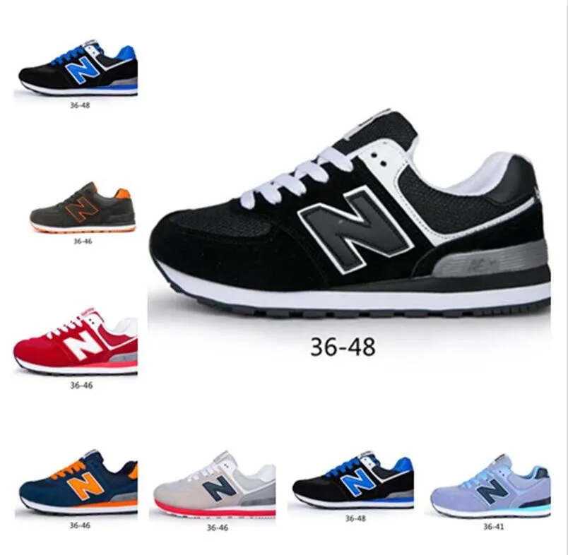 Hot Designer Shoes Homens Mulheres 574 Tênis de Mesh de Runção Esportivos Casuais Treinadores de Malha Brial Lazer Tênis ao Outdoor Unisex Zapatos Treinadores Tamanho 36-46