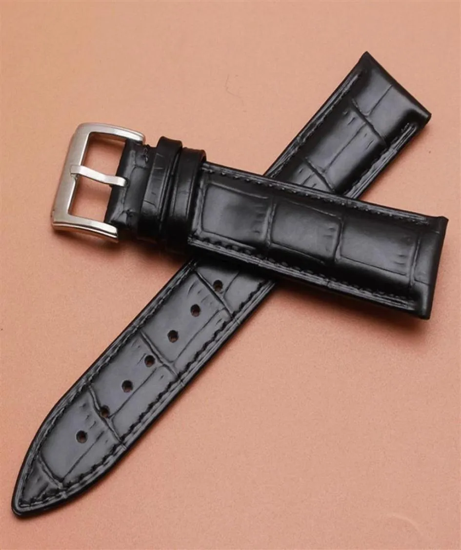 14 mm 16 mm 18 mm 20 mm 22 mm Genuine Leather Watch Band de Croco Pattern Band Band Band Bands Black Watch Bands Universal Women2761420129