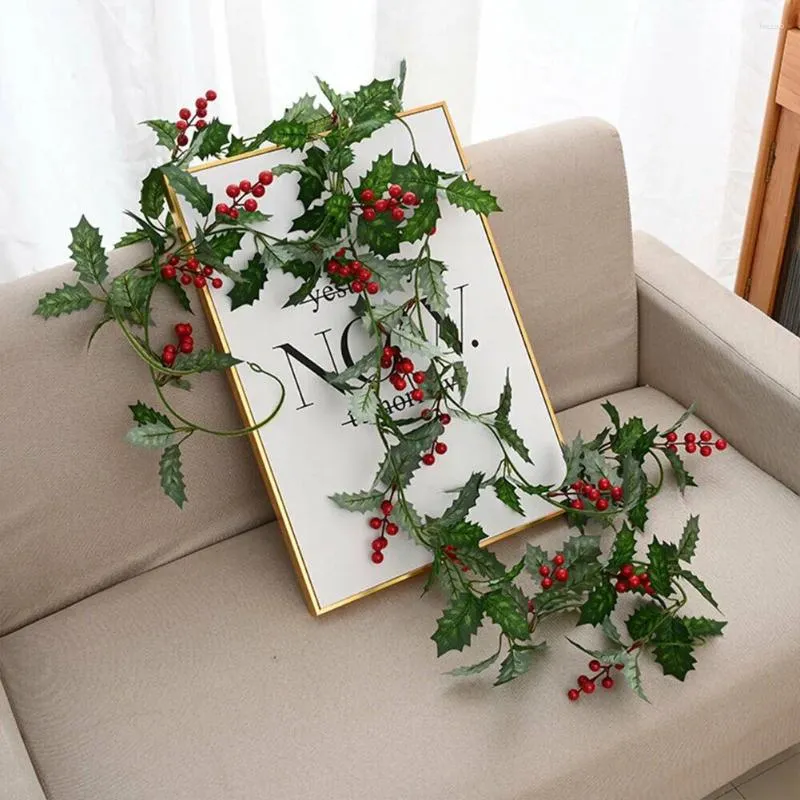 Dekorative Blumen künstliche Beere Holly Weihnachtsgirland