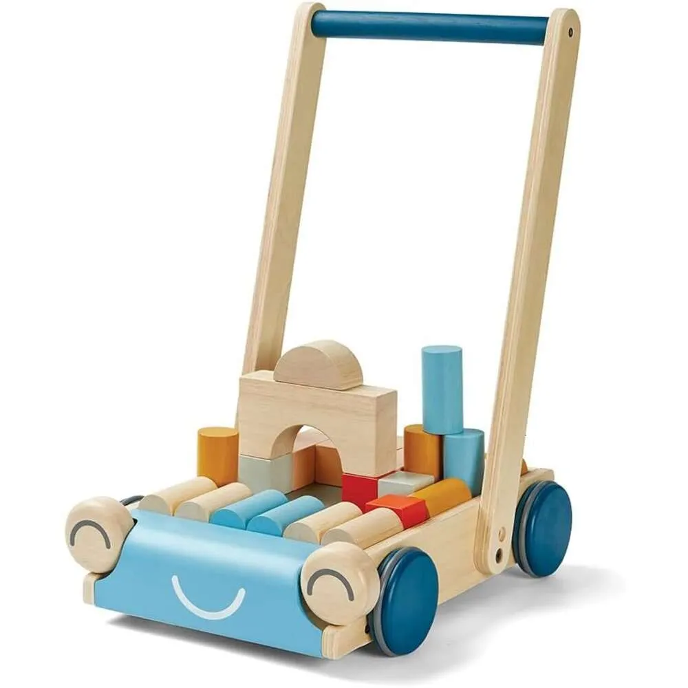 Serie di frutteti per baby walker di plantoys - giocattolo spinta in legno ecologico per bambini con manubrio regolabile e ruote in gomma