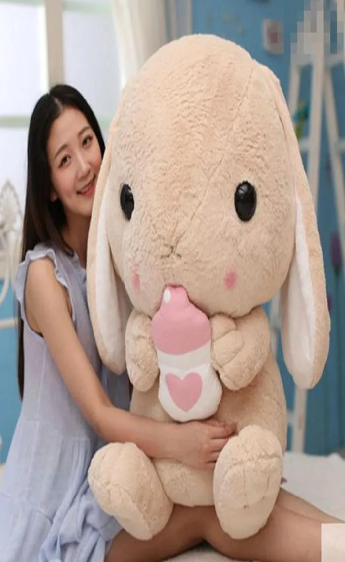 Dorimytrader cuddly Soft Cartoon Bunny Plush Toy Pillow大きなぬいぐるみアニメラビット人形クリスマスギフト装飾3サイズDY618193201988