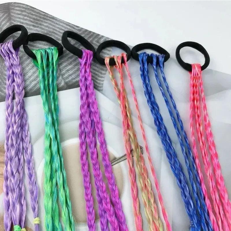 /embalagem Novos garotas infantil twist trança corda simples acessórios de cabelo de borracha de borracha crianças peruca corda hair braider ferramentas desgaste da cabeça