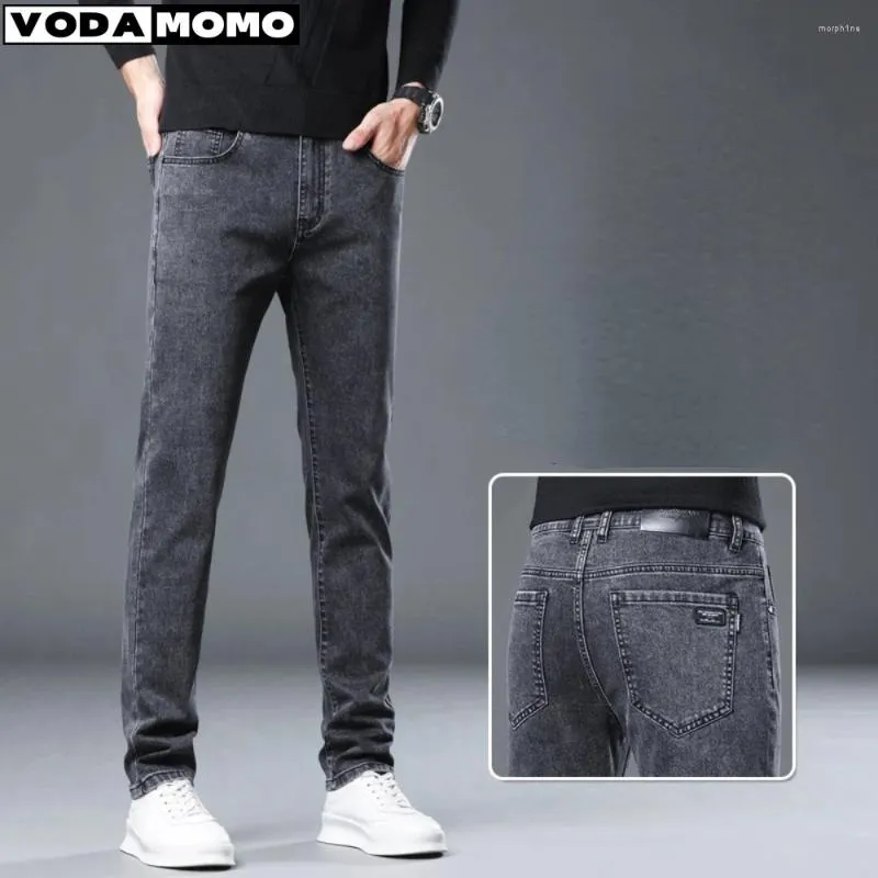 Men's Jeans 2024 Streetwear Black Grey Joggers Harem Trousers Mens Spring And Summer Stretch Leisure Time Denim Pants Y2k