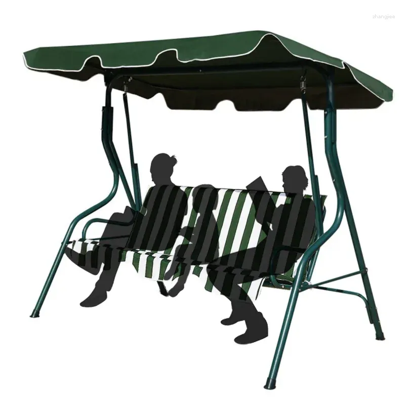 キャンプ家具Skonyon Outdoor Swing Canopy Patio Chair3人のハンモックハンギング