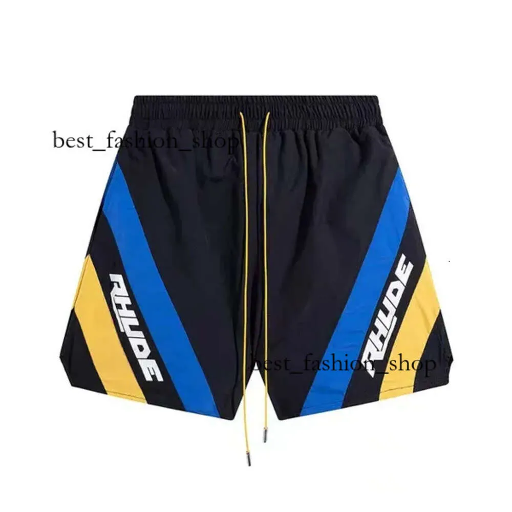 Rhude Basketball Shorts最高品質のメンズFiビーチショートランニングパンツスポーツフィットンラグジュアリーショーツ夏のカジュアル用途のクイック乾燥通気性メッシュボード311