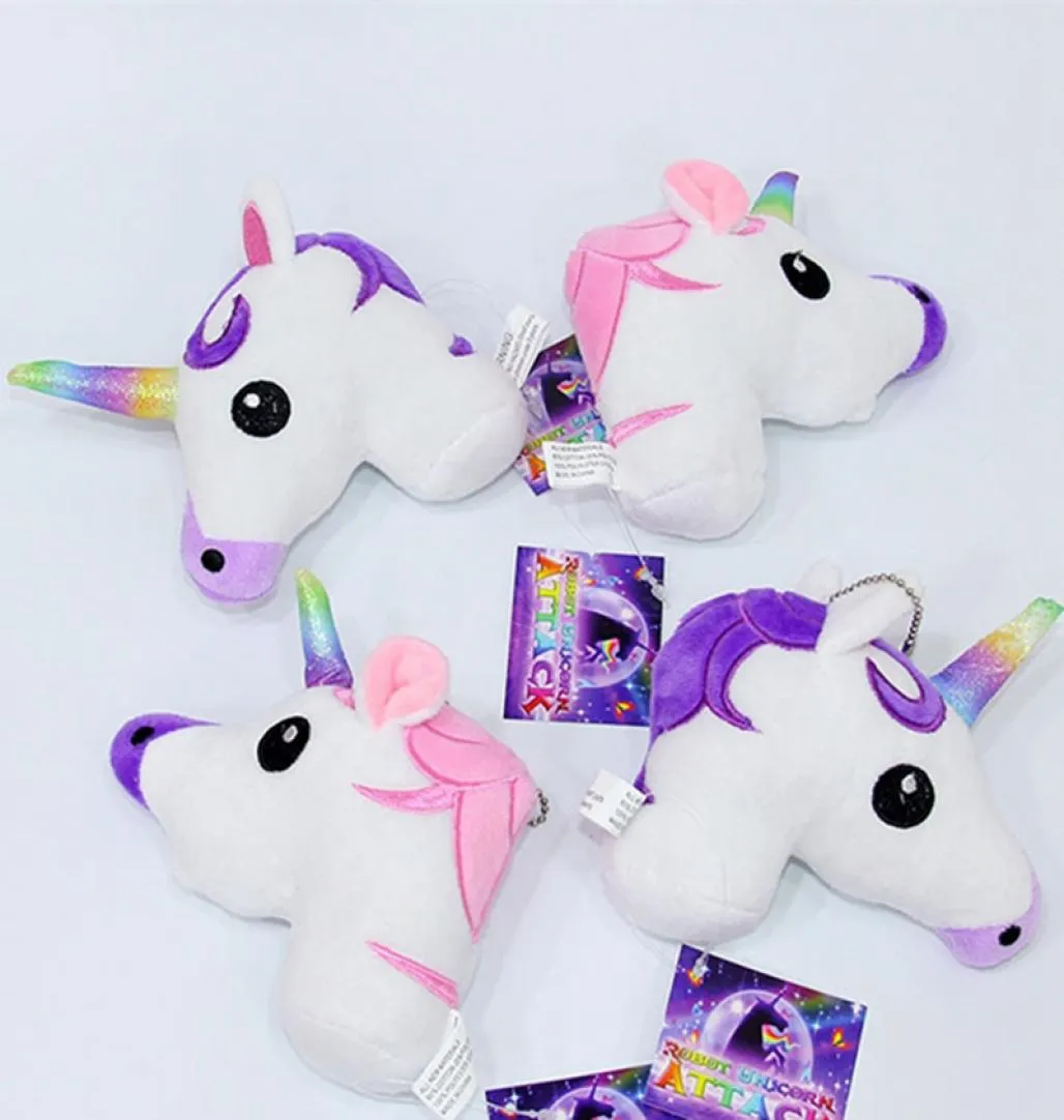 Lindo caricatura unicornio plush muñeca juguete arcoiris simple adorno suave de personalidad