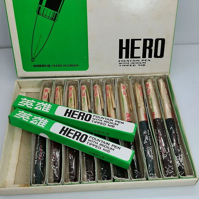 Pens Hero 221 Fountain Pen Iridium Dagger Sharp Nin Metal İnce Çubuk MS Öğrencileri Kırtasiye Yazan 1990'lar